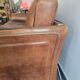 Roche Bobois vintage lounge from the 80s – cognac buffalo leather – 2 sofas + pouf
