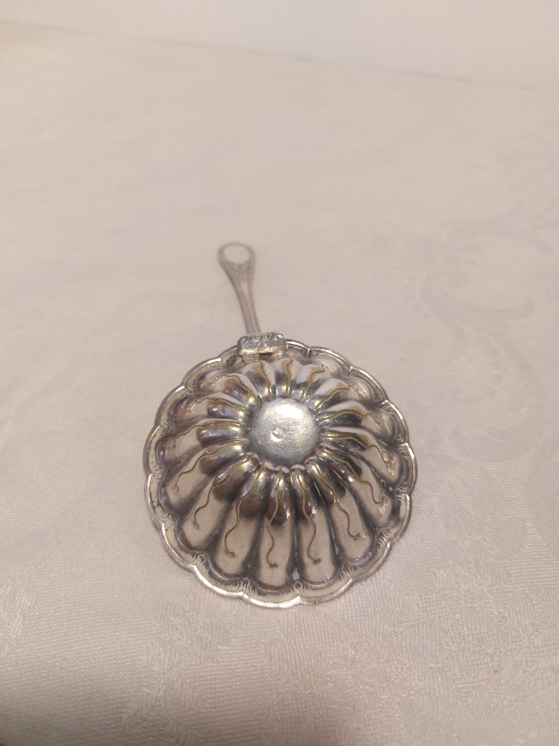 Silver-plated sprinkling spoon
