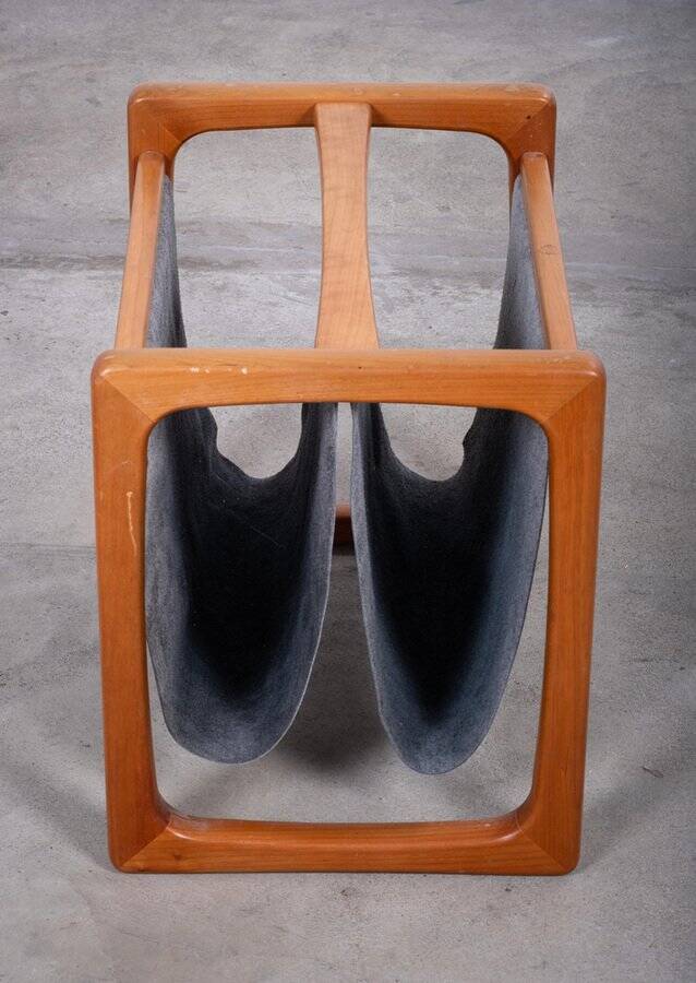 Teak Magazine Holder attributed to Aksel Kjersgaard, Denmark, 1960s