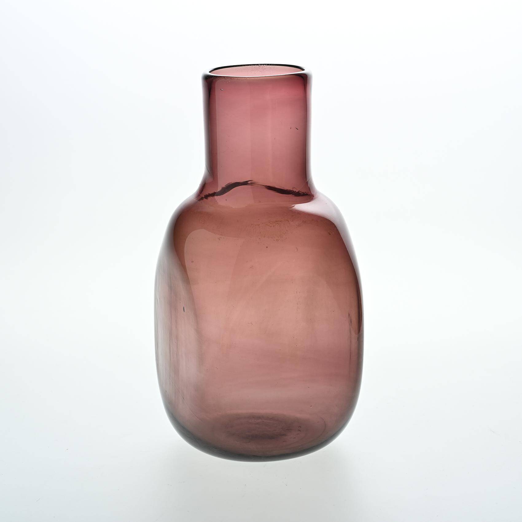 Set of five purple vases by Claude Morin, circa 1980