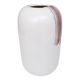 White Ceramic Vase with Hand Painted Details by Ambrogio Pozzi,