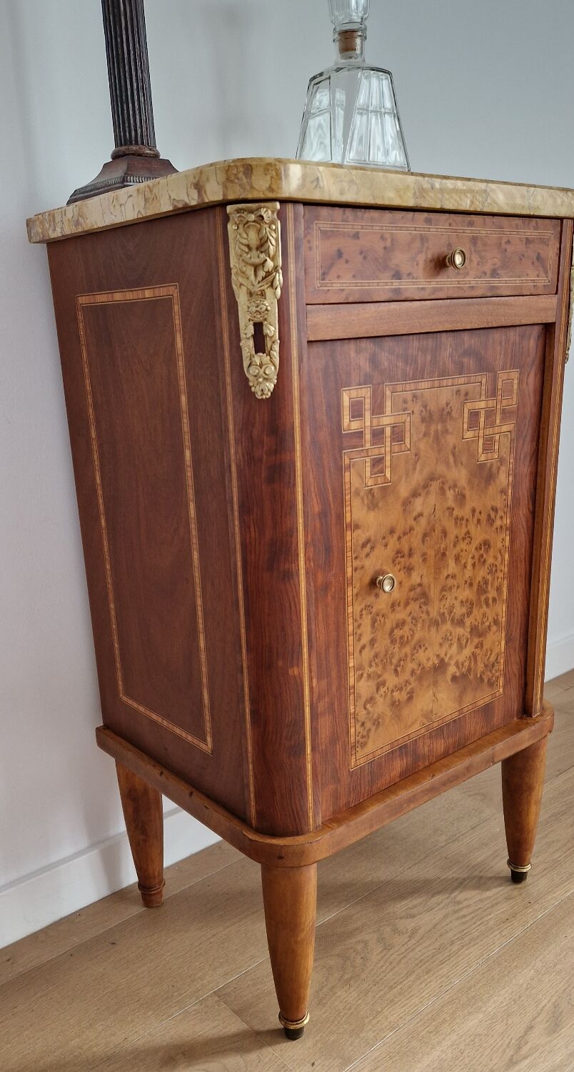 Low furniture marquetry style louis XVI