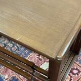 Set of 3 English teak nesting tables from the 1970s