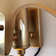 Wall lamp shell glass and brass design 70s