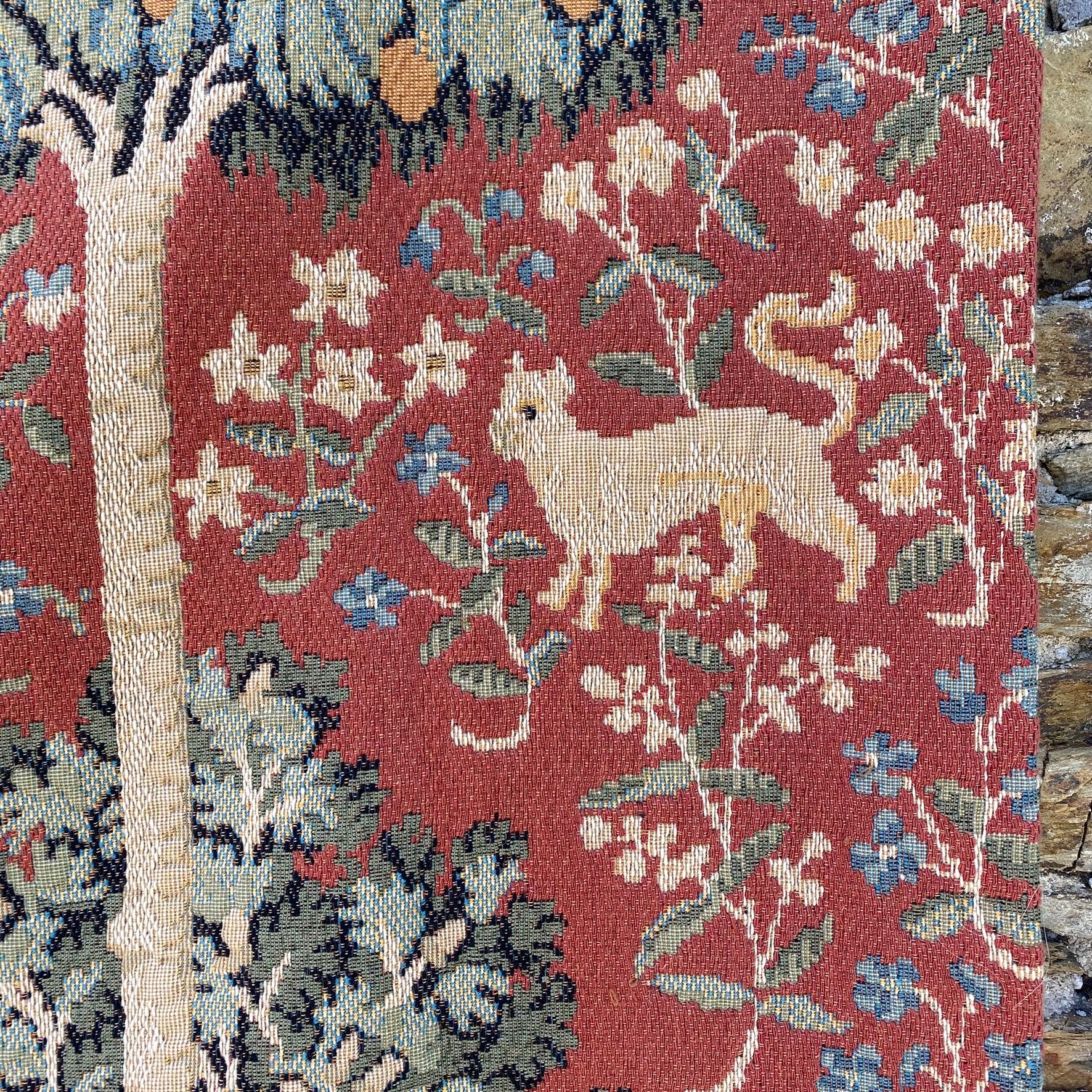 Grande tapisserie jacquard "La Dame à la Licorne" 130X180 cm