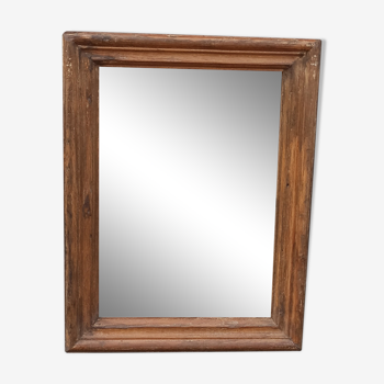 Miroir rectangulaire en bois ancien