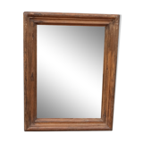 Rectangular mirror in old wood
