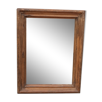 Rectangular mirror in old wood