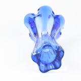 1960s cobalt vase, designed by J. Hospodka, Chribska Sklarna, Czechoslovakia