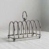 Stainless steel toast rack.