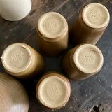 Stoneware pitcher and tumbler service