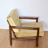 Fauteuil Vintage en Velours Olive, Années 70