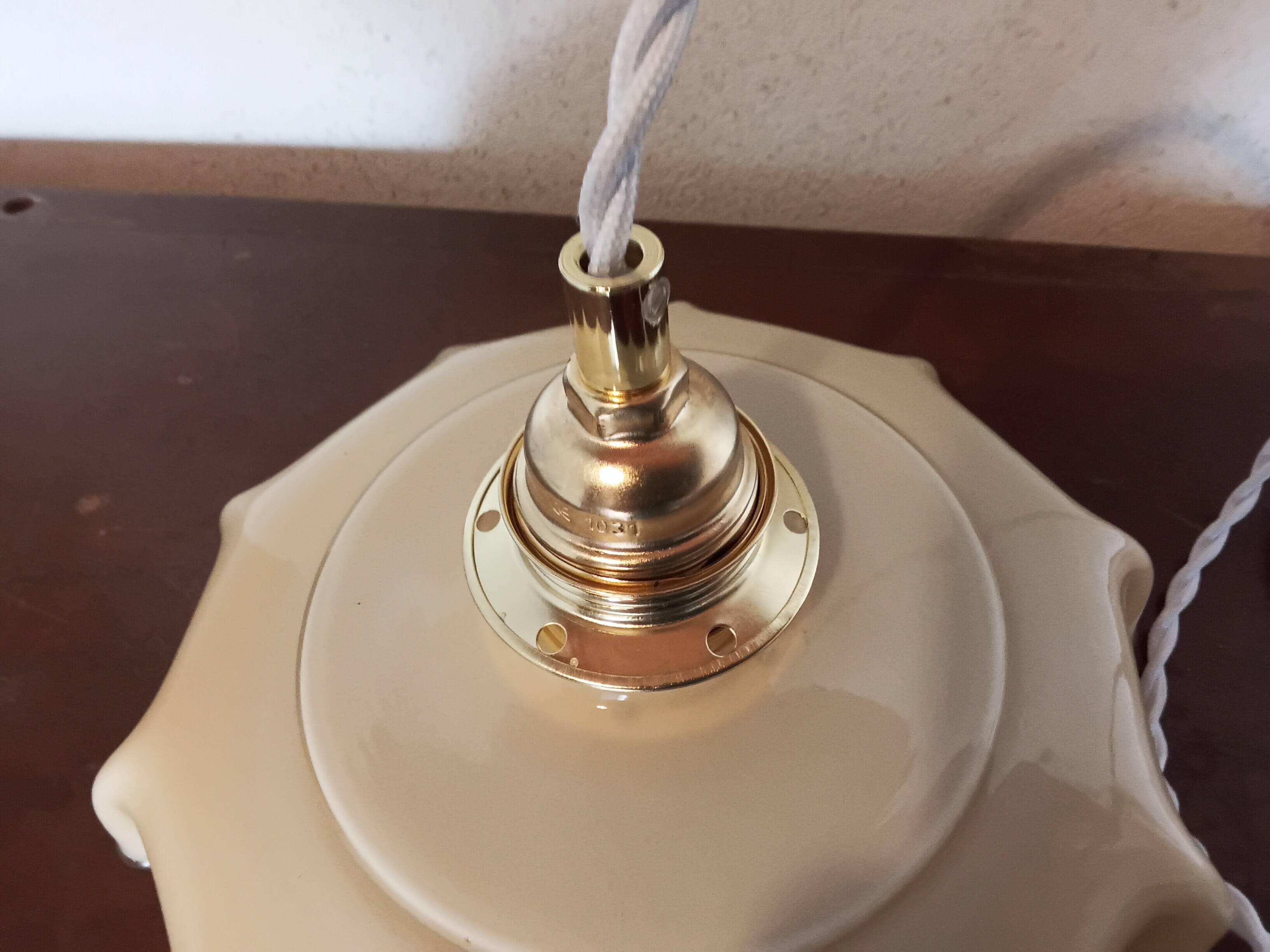 Vintage opaline pendant light