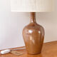 Lampe grès et jute tissée