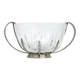 Sugar bowl, new look postmodernism, silver-plated brass and glass, Poland, 1970s