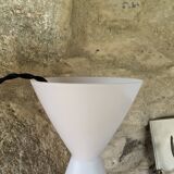 Vintage diabolo pendant light in opaline