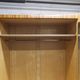 1960 Scandinavian wardrobe, atypical blond wood varnished, 4 doors 3