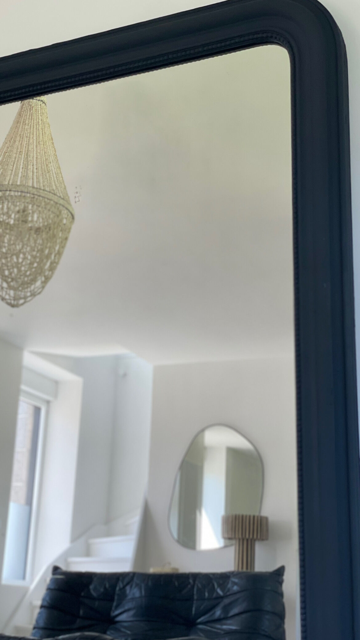 Old mirror Louis Philippe black ice mercury