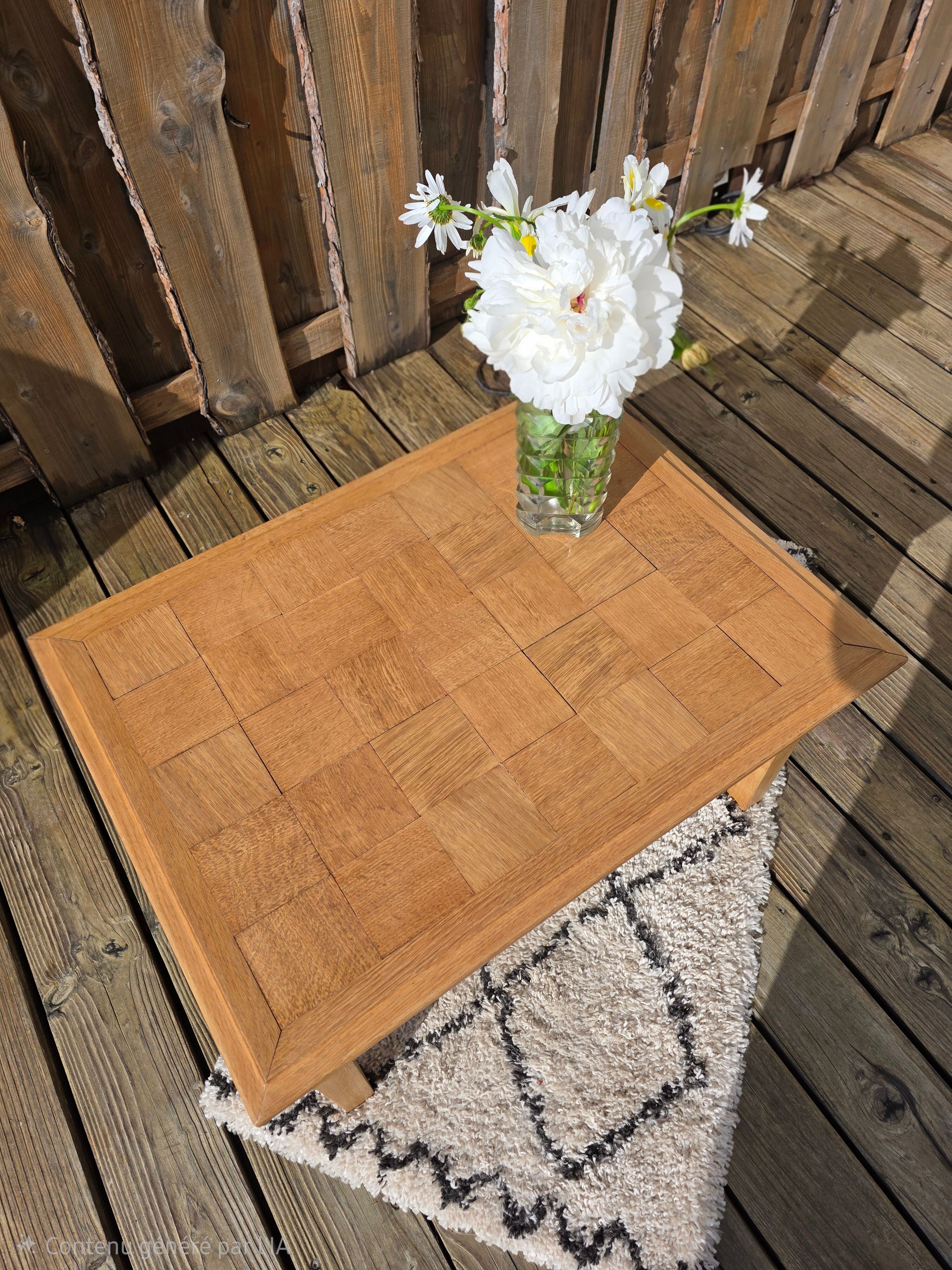 Antique solid oak coffee table