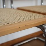 4 chairs cannage and chrome