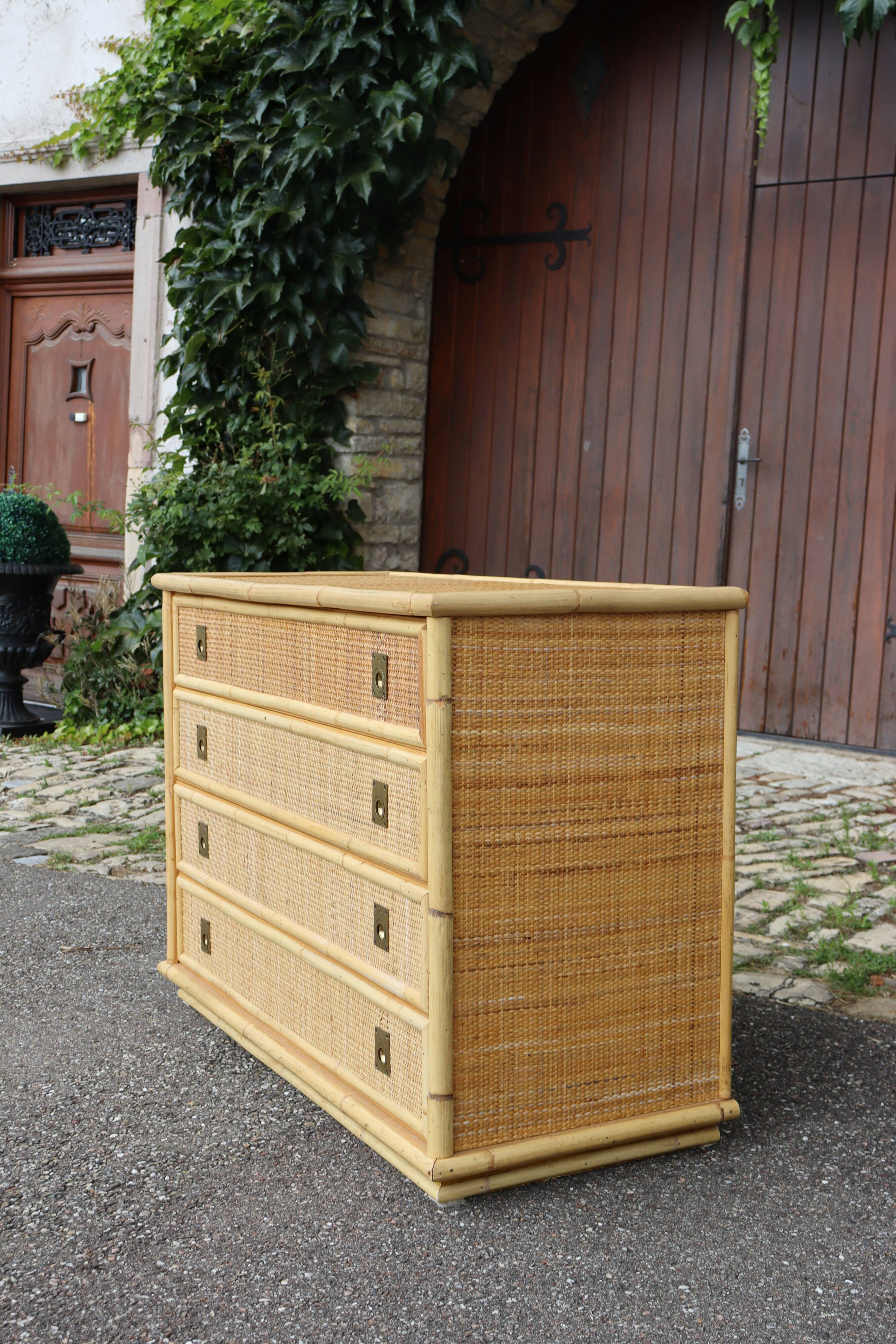Dal vera rattan chest of drawers