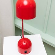 Red painted-metal desk lamp by Barbieri & Marianelli for Tronconi, 1980s Italian Memphis Postmodern design