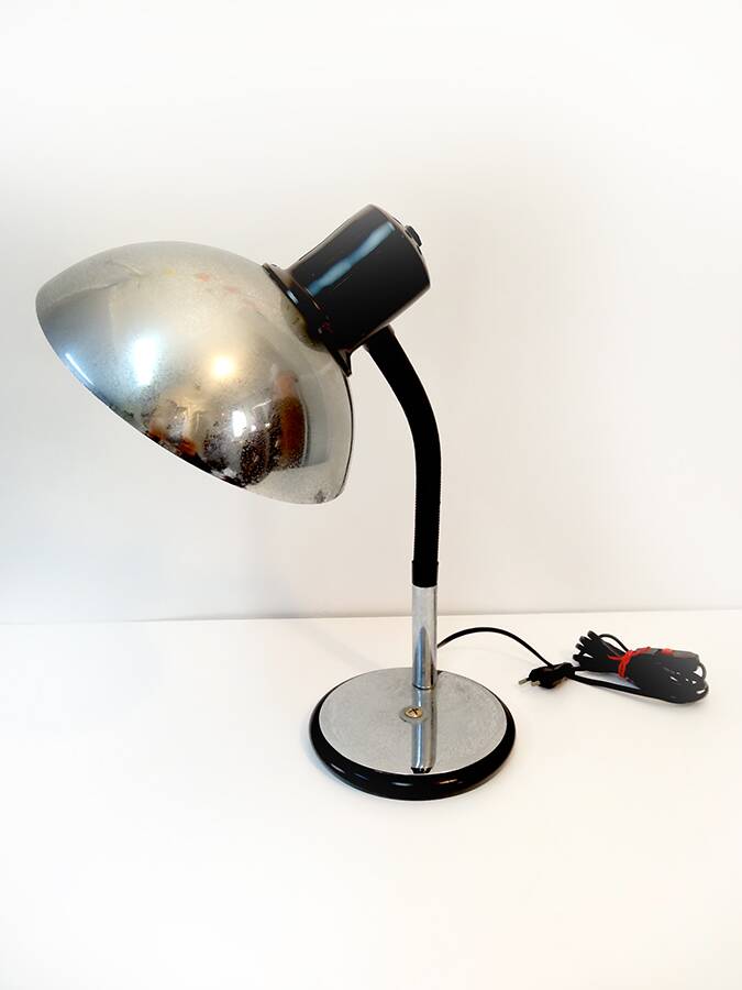 Chrome-plated Aluminor industrial lamp