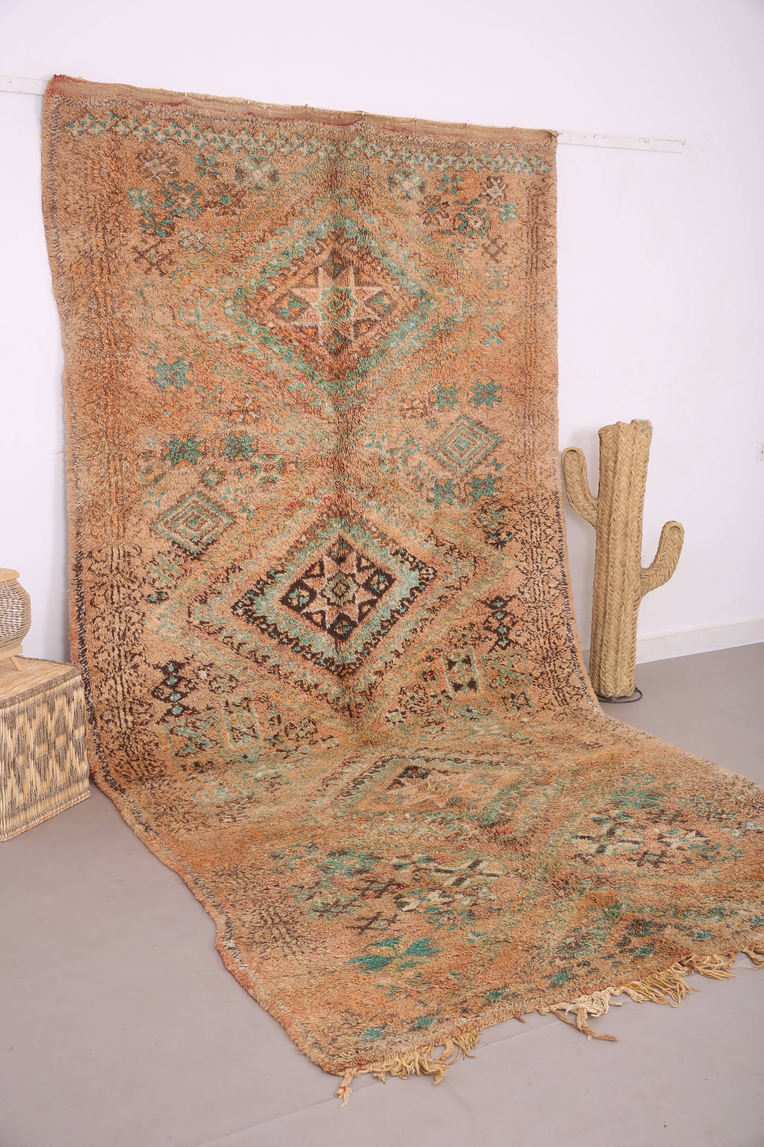 Peach Vintage Boujaad Rug 181 x 366 cm - Antique Rug - Berber wool rug