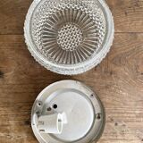 Vintage round molded glass ceiling light