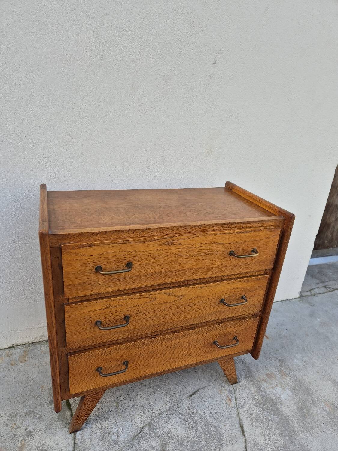 Commode vintage design pieds compas 1950s