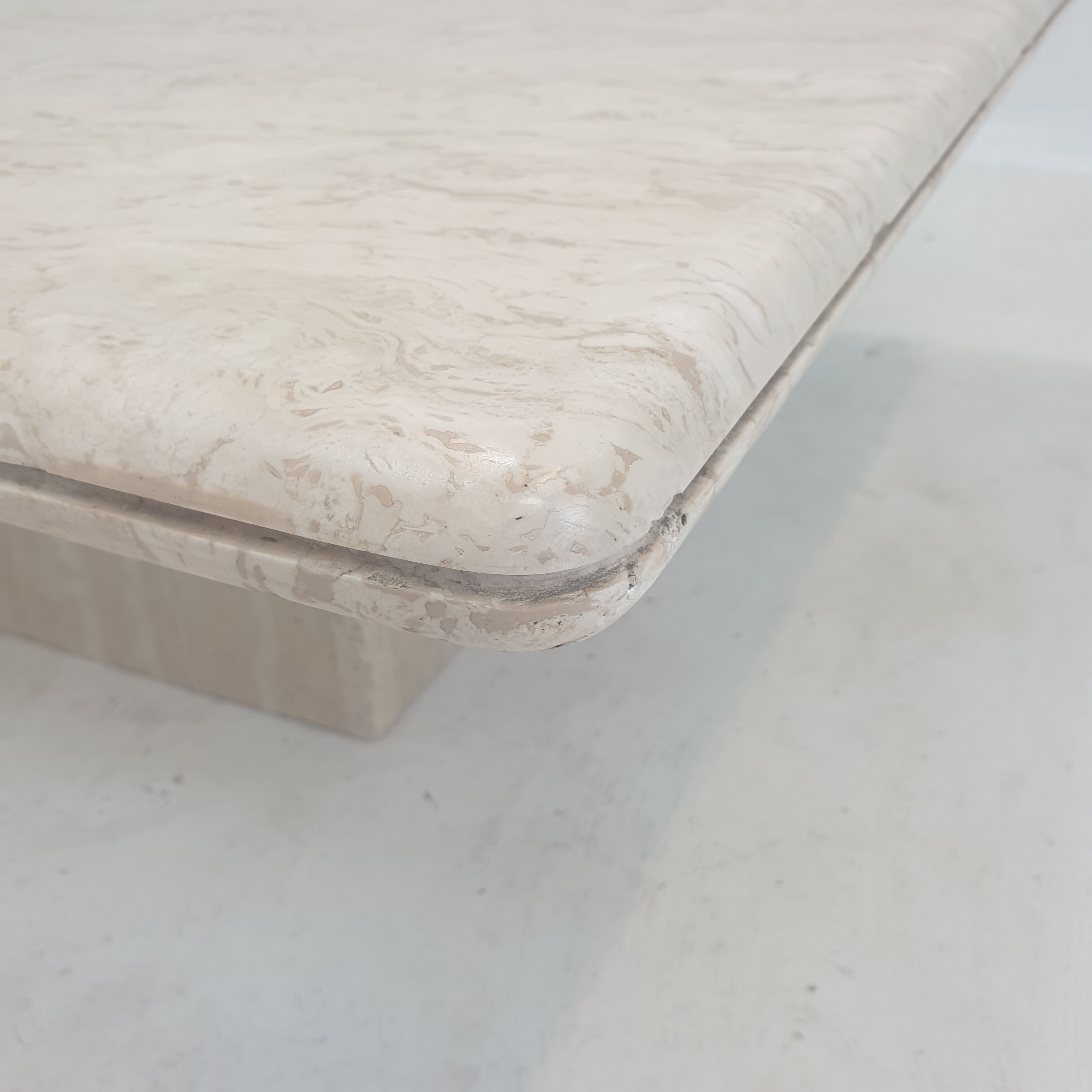Italian Travertine Coffee Table, 1980's
