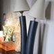 Large 2-light ceramic Drimmer lamp