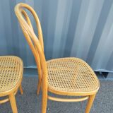 6 chaises cannées ancien bistrot vintage