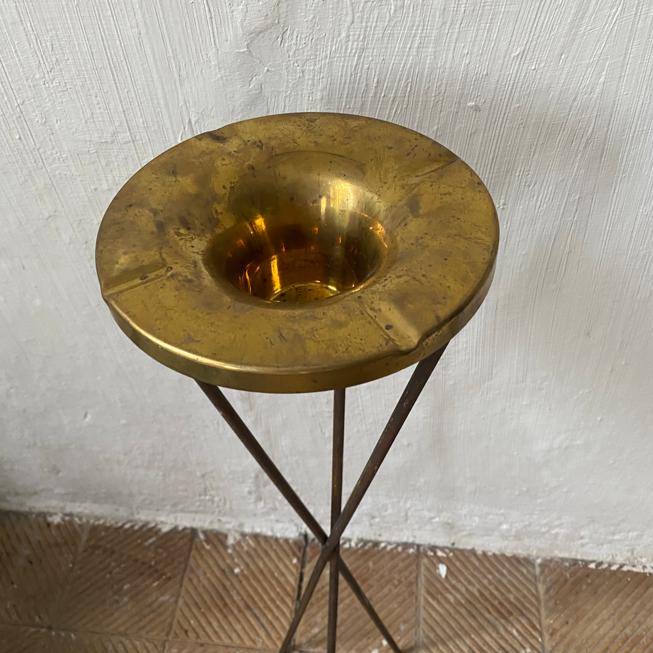 Cendrier italien avec bol en laiton