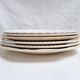 6 blue and pink dinner plates