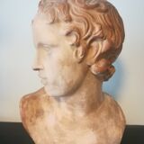 Children's bust in terracotta