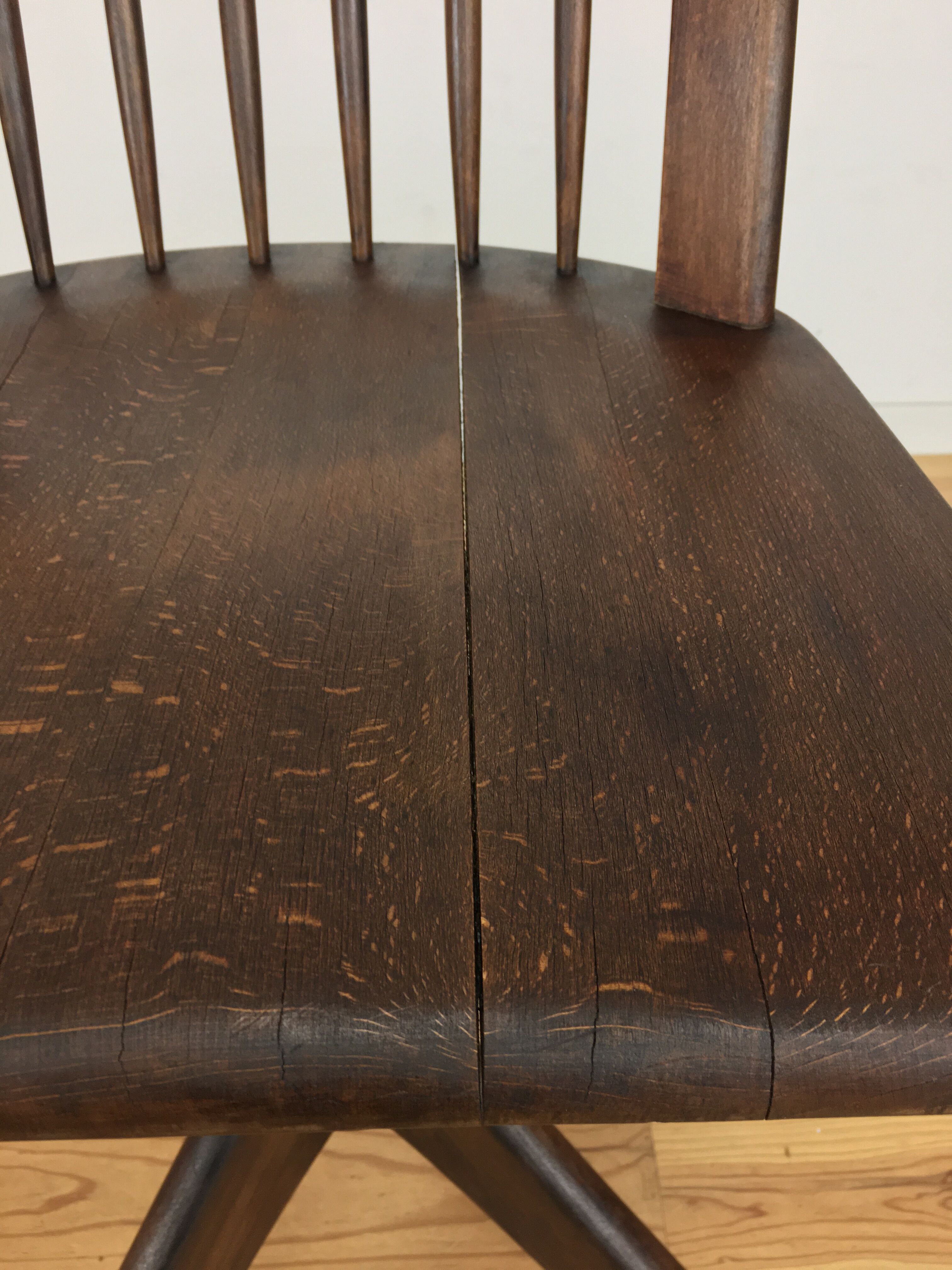 American office chair by Stoll Giroflex, wood