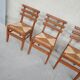 Set of Six Mid-Century French Oak Dining Chairs (6)