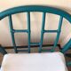 Paire de fauteuils vintage en rotin bleu