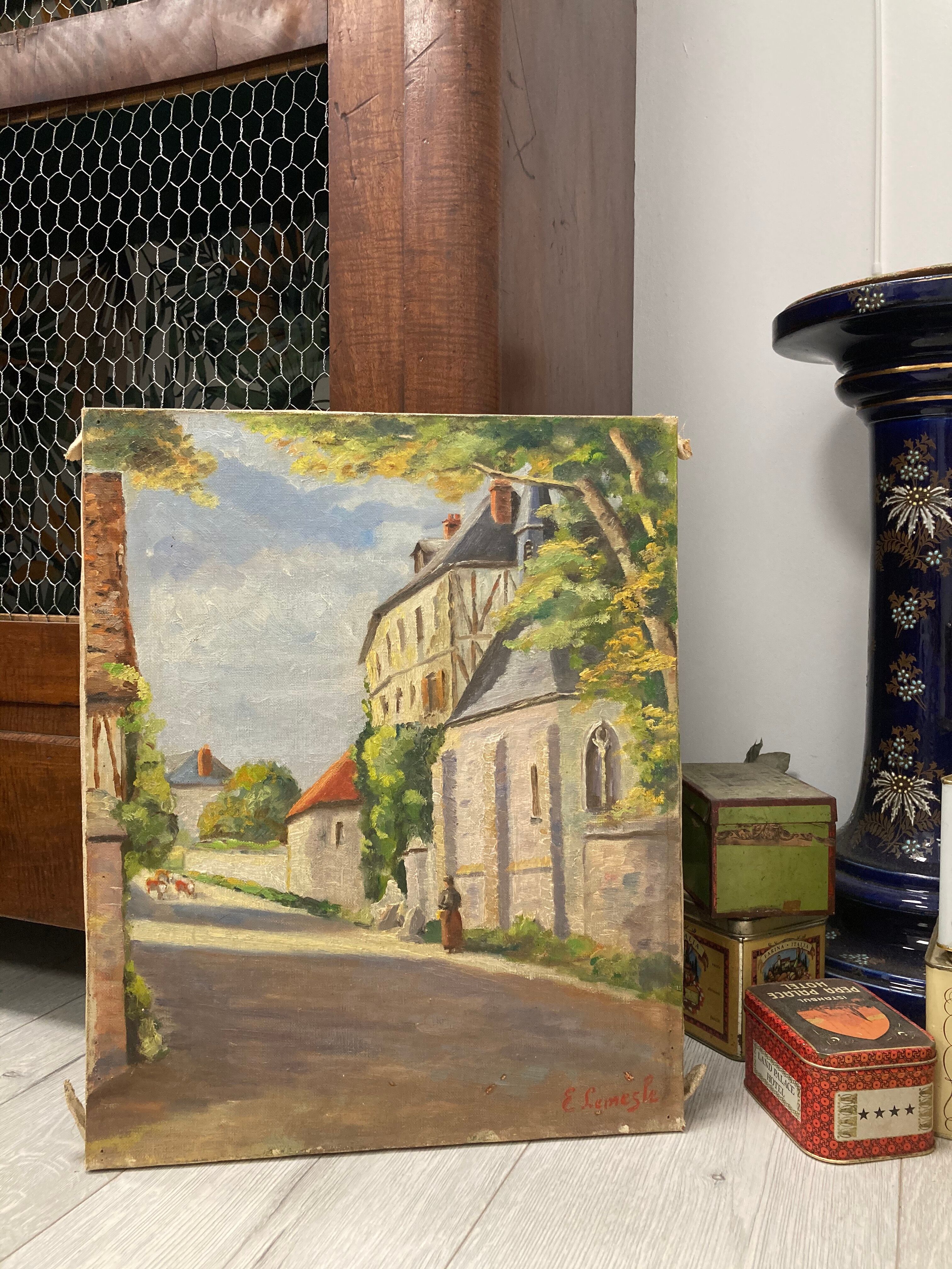 Huile sur toile vintage