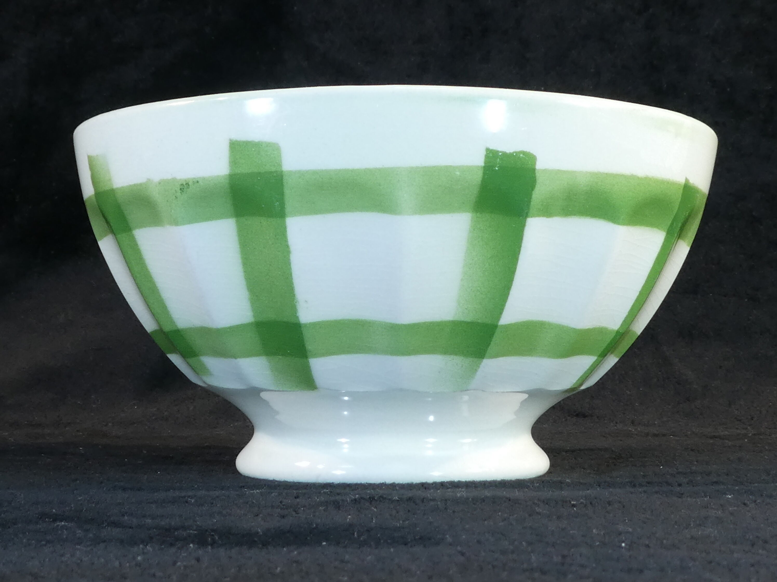 Former bol has facets Digoin green tiles