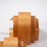 Pair of pine wood wall lamps V327 by Hans-Agne Jakobsson, AB Elysset, 1960s