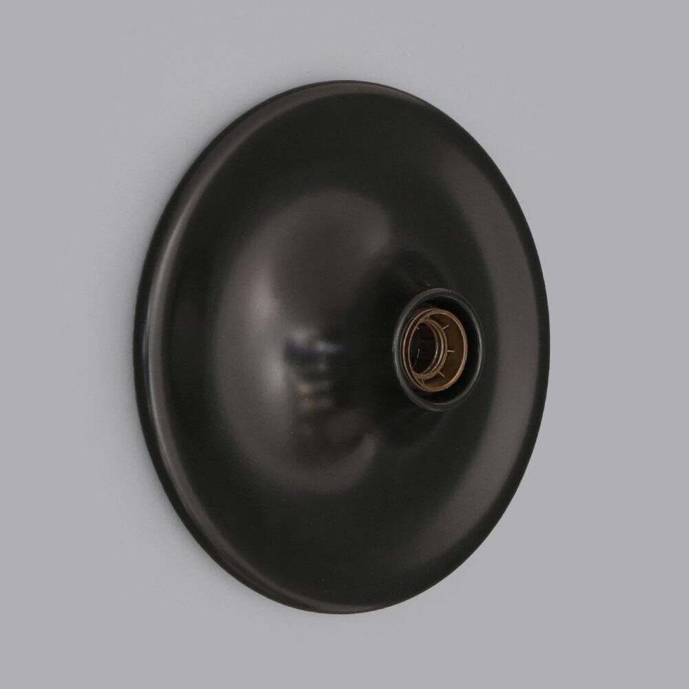 Black metal cone wall lamp or ceiling light, 1960s