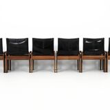 Set of 6 Monk Dining Chairs by Afra & Tobia Scarpa for Molten
