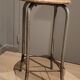 High workshop stool in wood and metal