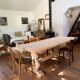 Antique solid wood farmhouse table