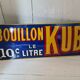 Plaque émaillée "bouillon kub "