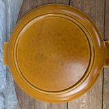 Vintage serving dish for cakes in Niderviller stoneware, Fauve model from the 1960s.