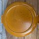 Vintage serving dish for cakes in Niderviller stoneware, Fauve model from the 1960s.