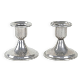 Set of metal candlesticks, Italian design, 1970s, made in Italy